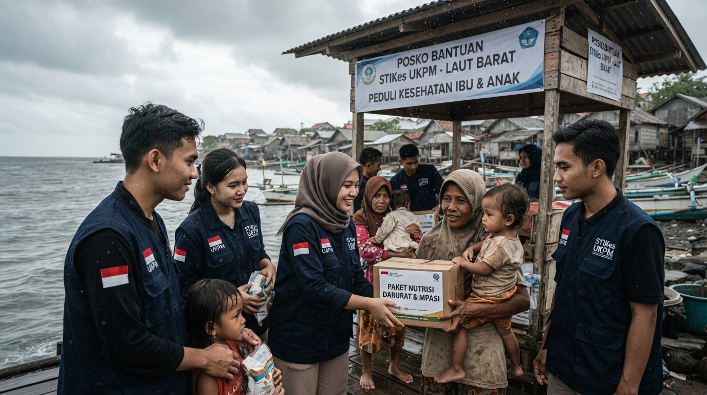 Program Nutrisi Darurat STIKes UKPM: Hadapi Dampak Cuaca Ekstrem Laut Barat